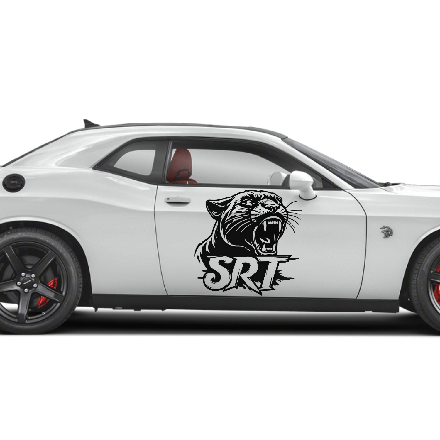 SRT Hellcat Logo Vinyl Decal Sticker – Dodge Challenger & Charger Muscle Car Graphic – 6" to 45" Weatherproof Window or Hood Sticker