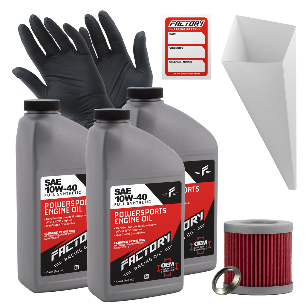 10W-40 Full Synthetic 3 Quart Oil Change Kit For Kawasaki KFX400 KSF400